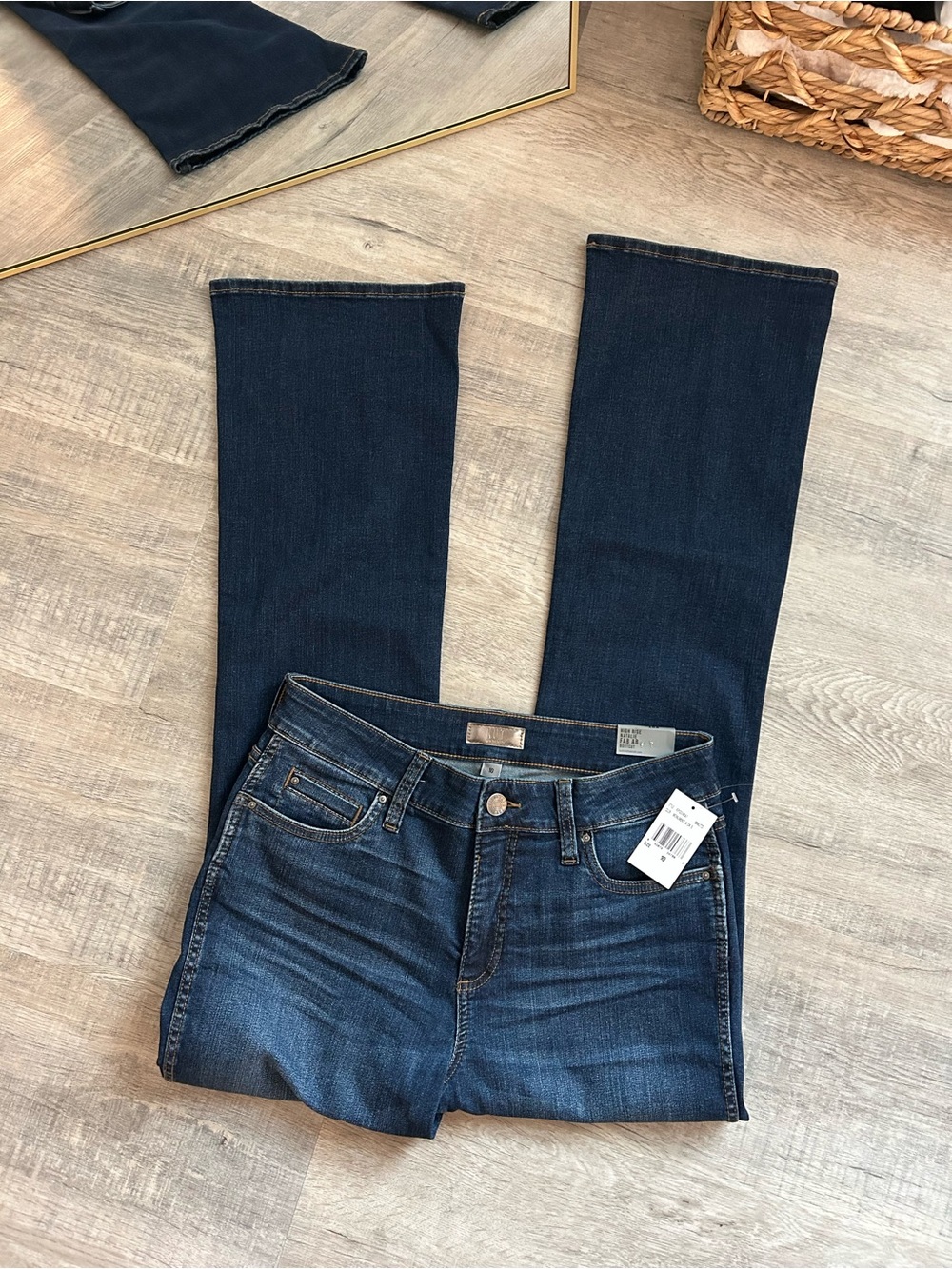 Kut From The Kloth High Rise Natalie Fab Ab Bootcut Jeans NWT Monument Blue 10 - Picture 4 of 8